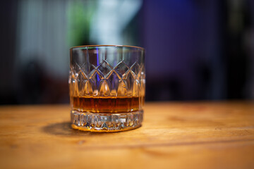 Celebrate whiskey on a friendly party in  restaurant