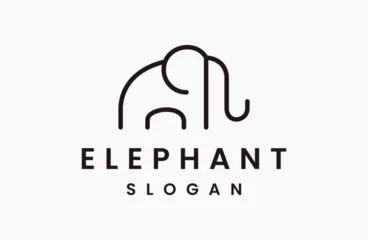 Foto op Aluminium elephant logo style design inspiration © Syifah
