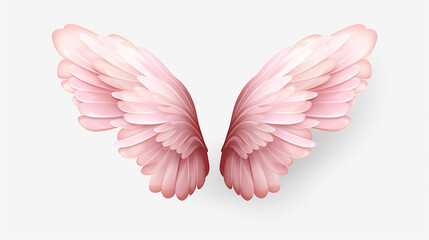 little fairy wings in cute funny with cartoon kawaii style - obrazy, fototapety, plakaty