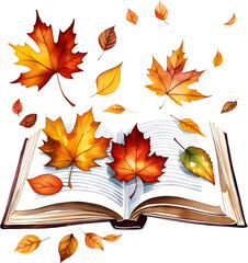 book with leaves