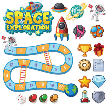 Space Adventure Maze Game Template
