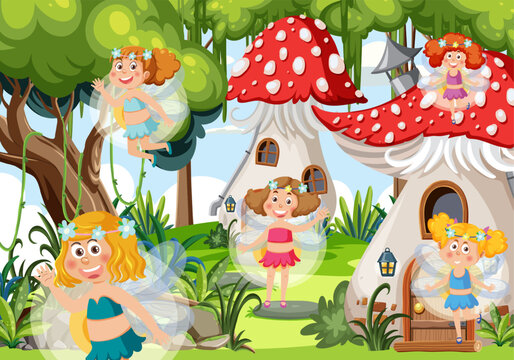 Enchanted Forest with Fantasy Fairies: A Magical Wonderland