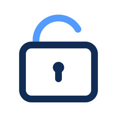 unlock outline color icon