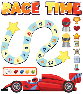 Maze Game Template with Car Racing Theme