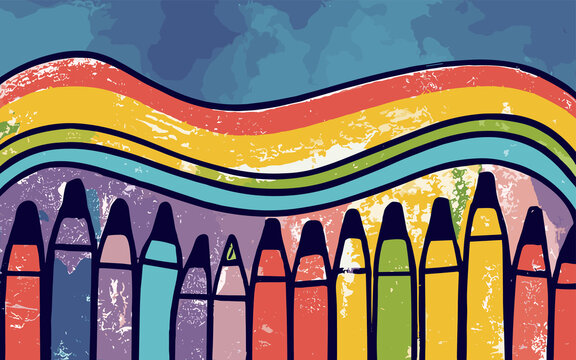 Triple the Fun Little Artists Dive into a Spectrum of Creativity with Crayons, Pastels, and Bright Spidol Markers