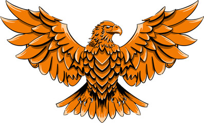 classic style eagle vector design color editable