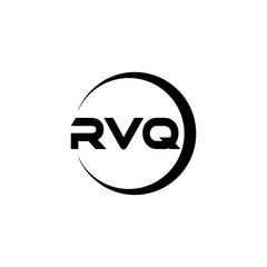 RVQ letter logo design with white background in illustrator, cube logo, vector logo, modern alphabet font overlap style. calligraphy designs for logo, Poster, Invitation, etc.