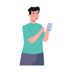 worldwide people communication man using phone