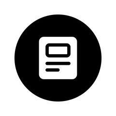 news glyph circular icon