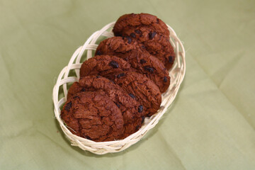 bowl of chocolate cookies