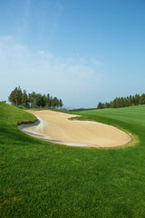 골프, 골프장, 스포츠, 벙커, 여가