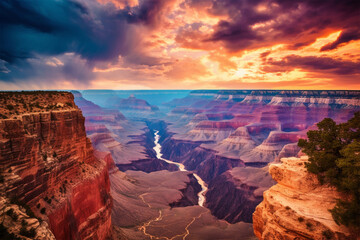 beautiful view of the Grand Canyon in America 