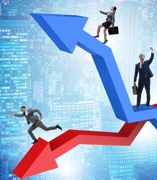 The business concept of both crisis and recovery