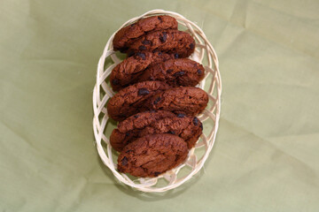 bowl of chocolate cookies