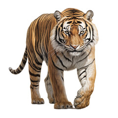 Naklejka premium トラ(白背景,背景無し,切り抜き)