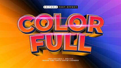 color full text effect