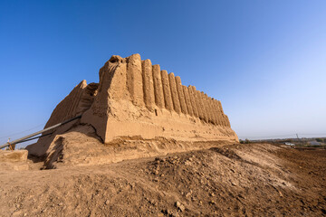 Great Kyz Qala fortress in Merv, an ancient city on the Silk Road close to current Mary, Turkmenistan. Merv was the capital city of many empires and at its hayday the largest in the world.