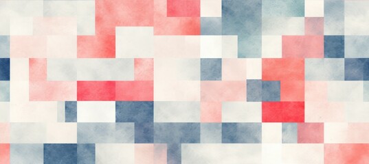 Square pattern background with risograph print texture effect. Generative AI technology.	
