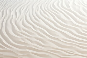 Sand desert or dune pattern and wavy textured white background for summer season on beach scenic