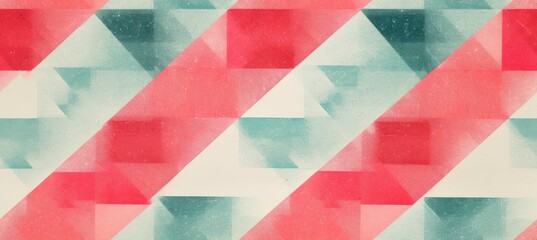 Minimalist geometric pattern background. Risograph print texture. Light colors. Generative AI technology.	
