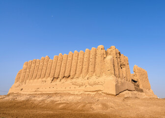 Great Kyz Qala fortress in Merv, an ancient city on the Silk Road close to current Mary, Turkmenistan. Merv was the capital city of many empires and at its hayday the largest in the world.