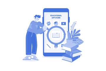 Education App utilizing mobile applications for educational purposes.