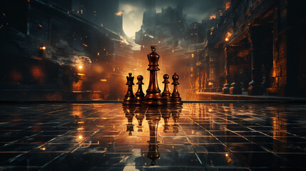 chess game background - Powered by Adobe