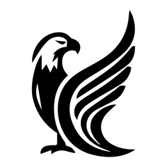 Flying Bird Logo concept vector silhouette illustration
