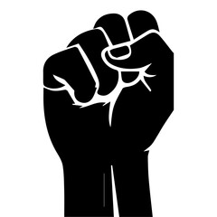 fist hand vector silhouette illustration black 