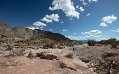Marching clouds over Little Book Cliffs Wild Horse Range near Grand Junction Colorado United States