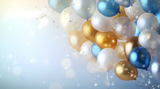Free vector celebration background of balloons and confettiValentines day gradient background with 3d balloons

