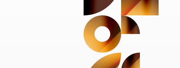 Vector background. Minimalist geometric backdrop adorned with circles and shapes. Abstract art inviting creativity for digital designs, presentations, website banners, social media posts