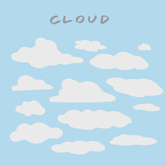 cloud hand drawing