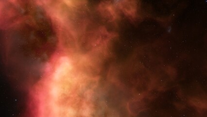 Obraz premium bright nebula, nebula in space, majestic red-purple nebula, beautiful space background 3D render