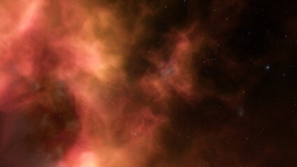 Obraz premium bright nebula, nebula in space, majestic red-purple nebula, beautiful space background 3D render