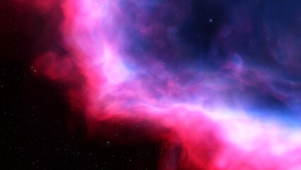 bright nebula, nebula in space, majestic red-purple nebula, beautiful space background 3D render © ANDREI