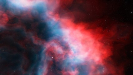 bright nebula, nebula in space, majestic red-purple nebula, beautiful space background 3D render