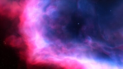 Fototapeta premium bright nebula, nebula in space, majestic red-purple nebula, beautiful space background 3D render
