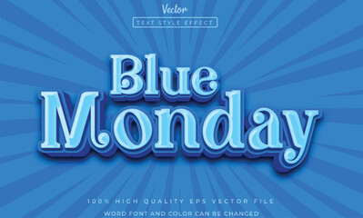 editable Blue monday text effect