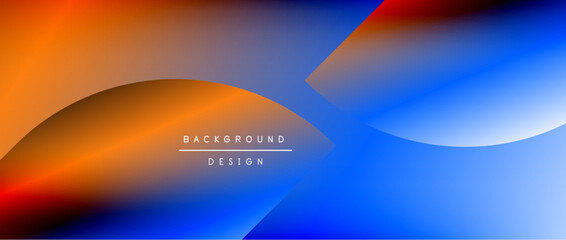 Circles and round shapes with gradients. Minimal abstract background, round geometric shapes, clean and structured design