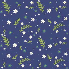 Floral seamless pattern design for card, fabric, shirt or decoration