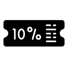 coupon glyph icon