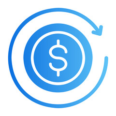 cash back gradient icon