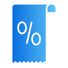 receipt gradient icon