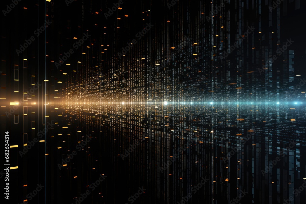 Leinwandbilder abstract background with a binary code in the form of a binary code, abstract digital binary code fl