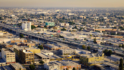 Los Angeles from above wide angle view - Los Angeles Drone footage - aerial photography