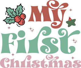Retro Christmas SVG