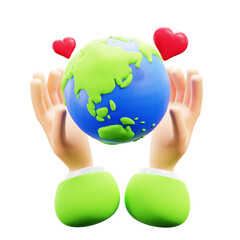 love earth 3d illustation