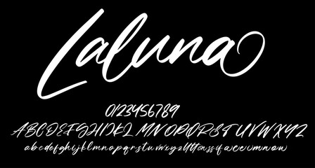 laluna font handwritten vector lettering. typography. Motivational quote. Calligraphy postcard poster graphic design lettering element