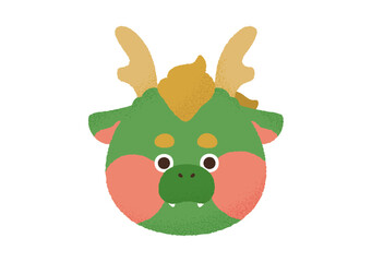 手描きの辰のキャラクター